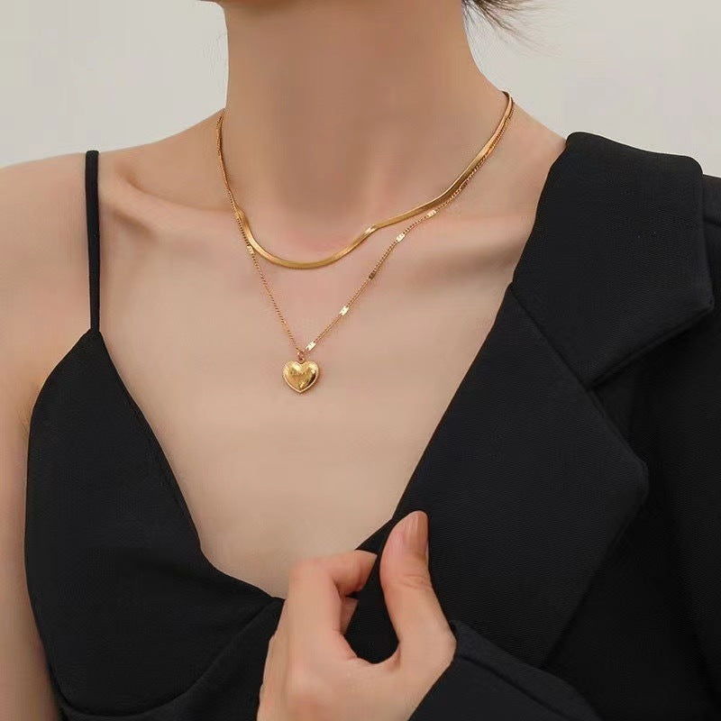 Titanium Steel Necklace Women's Light Luxury Personalized Clavicle Chain Necklace