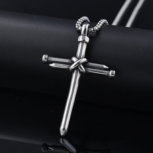 Fashion Minimalist Advanced Twist Cross Polished Non-Fading Pendant in Stock Necklace