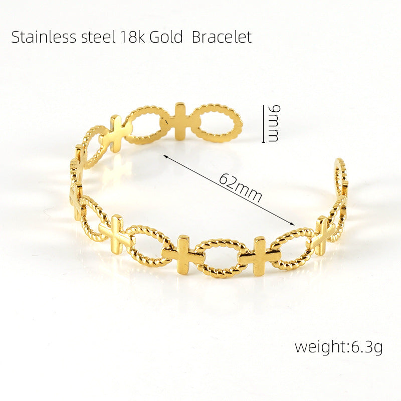 GOLD  Titanium Steel Bracelet