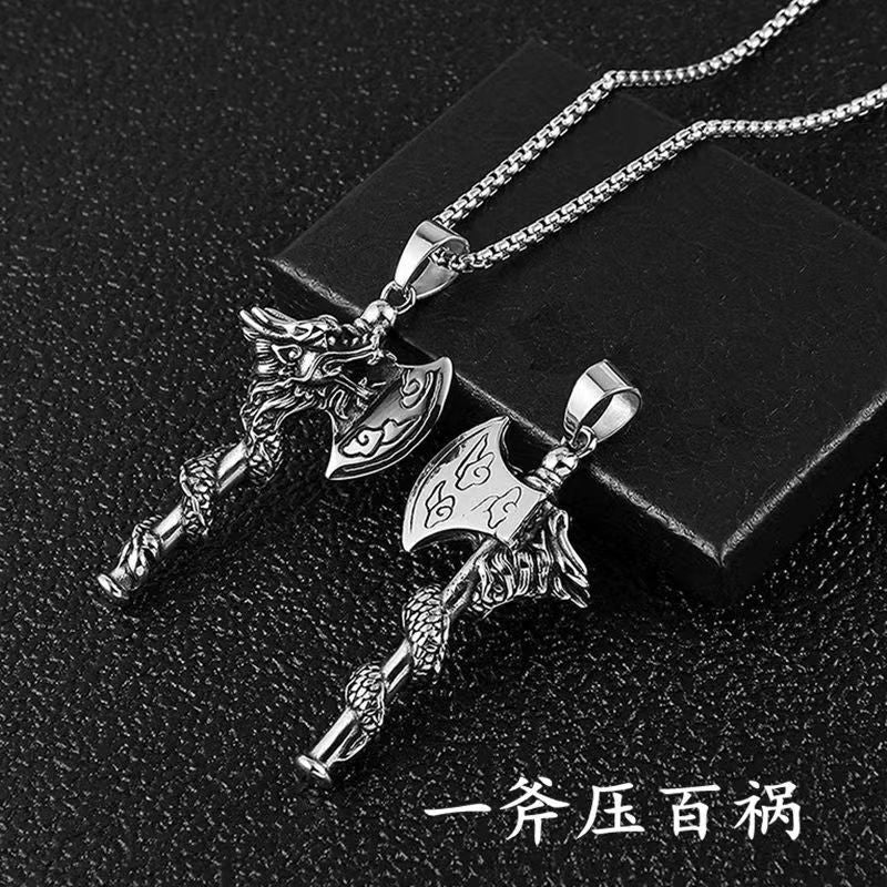 Personalized Creative Retro Necklace Men's Trendy Fashion Joker Sweater Chain Accessories Women's Hip Hop Valentine's Day Gift