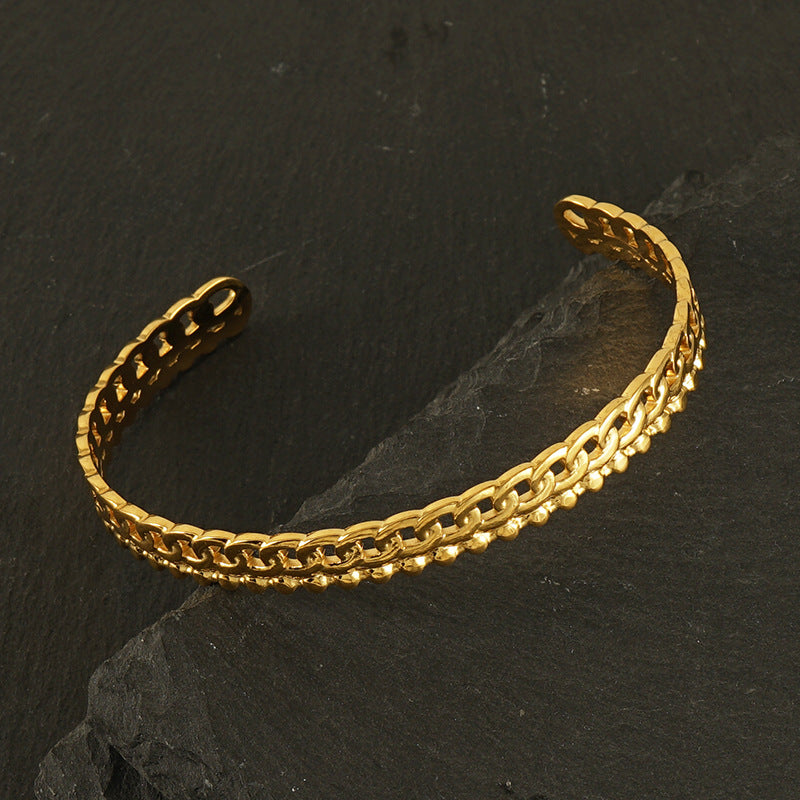 GOLD  Titanium Steel Bracelet