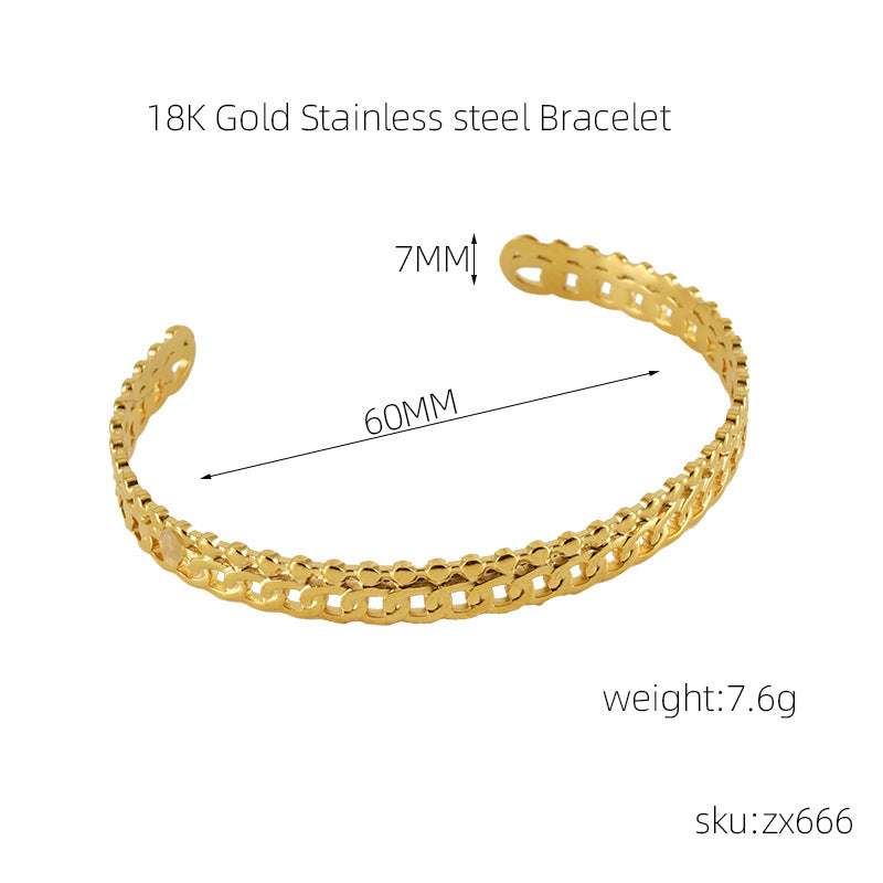 GOLD  Titanium Steel Bracelet