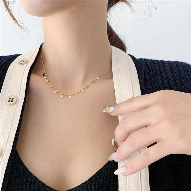 Titanium Steel Necklace Women's Light Luxury Personalized Clavicle Chain Necklace