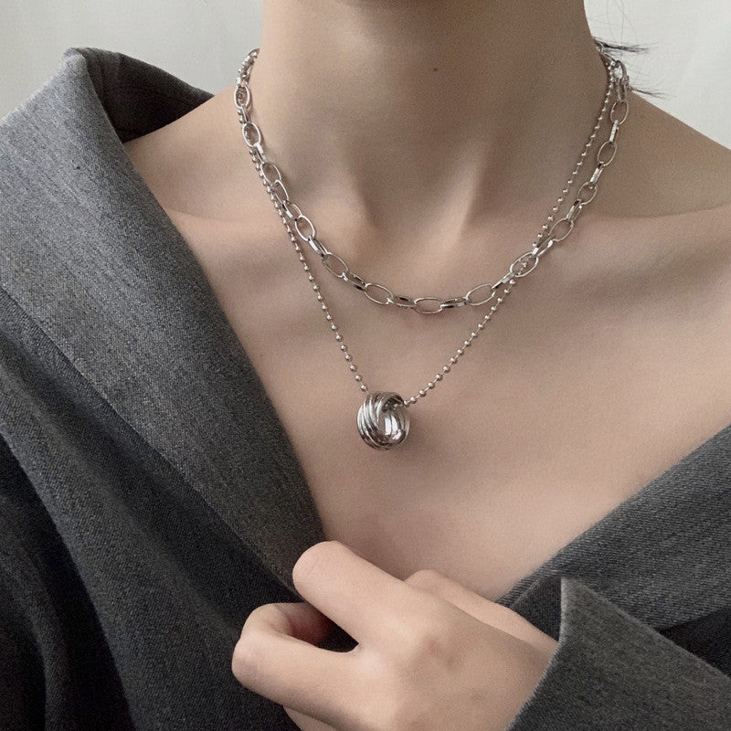 Titanium Steel Necklace Women's Light Luxury Personalized Clavicle Chain Necklace