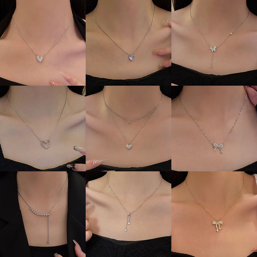 Titanium Steel Clavicle Chain Niche Design Butterfly Necklace for WomeninsStyle All-Match Hot Girl Accessories Wholesale