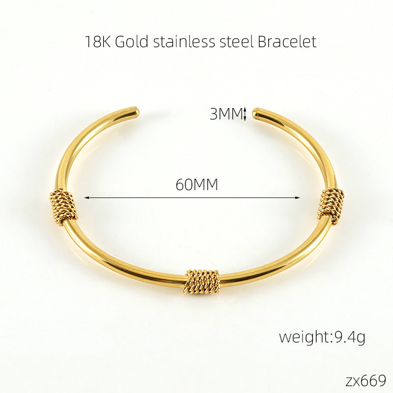 GOLD  Titanium Steel Bracelet