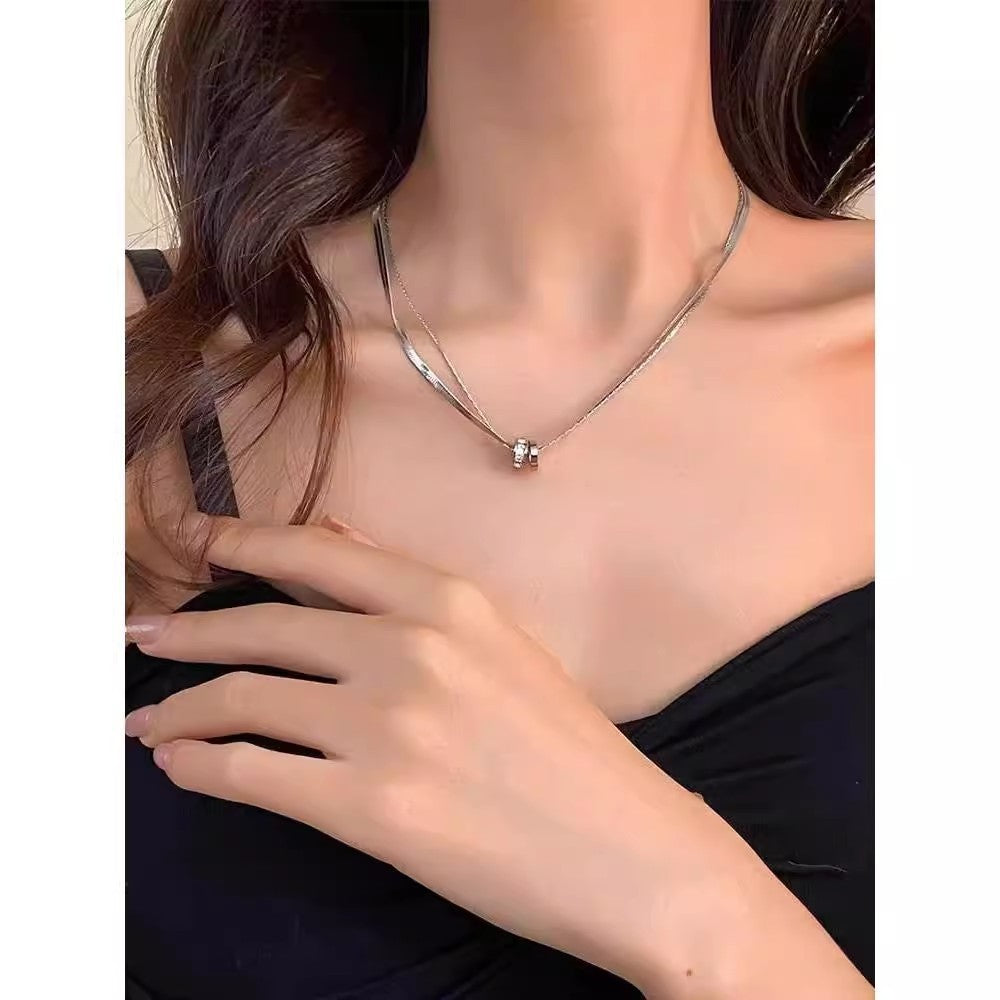 Titanium Steel Necklace Women's Light Luxury Personalized Clavicle Chain Necklace