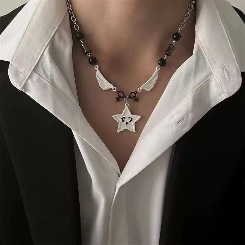 Cross Zircon Non-Fading Titanium Steel Necklace Men's All-Match High Sense Cuban Link Chain Hip Hop Niche Necklace Necklace Fashion