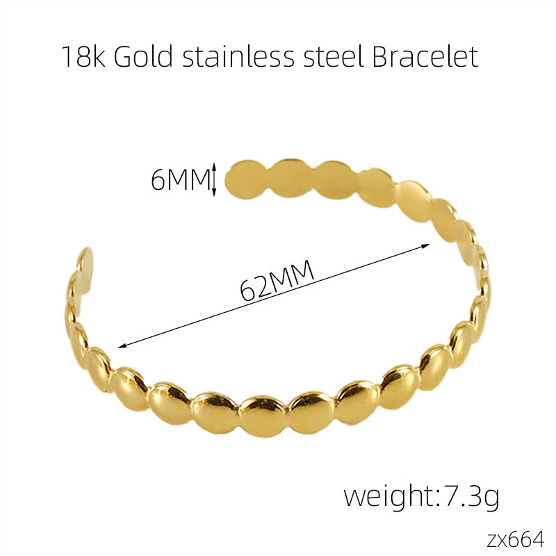 GOLD  Titanium Steel Bracelet