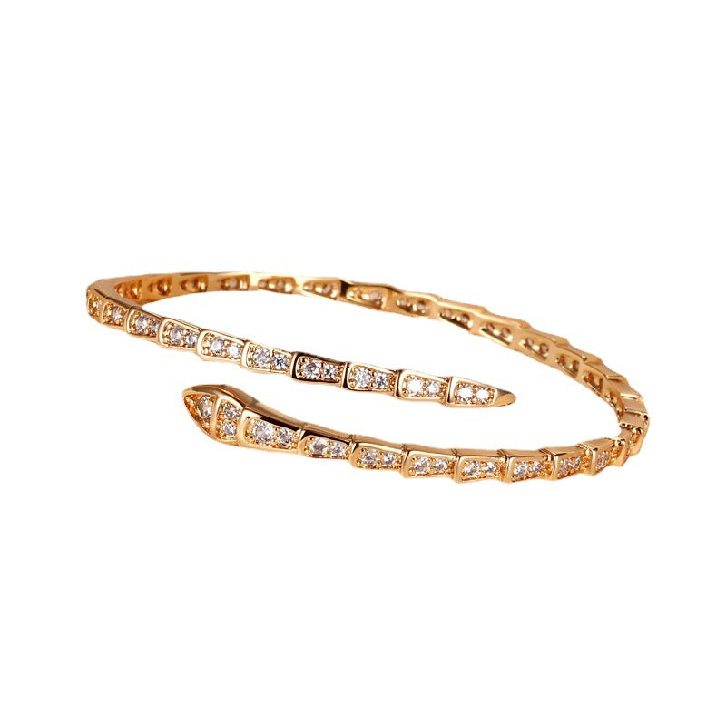 Diamond Snake Bone Bracelet Female Elegant High-Grade Bracelet