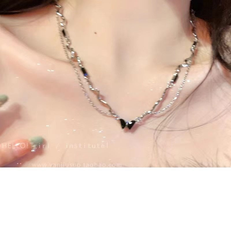 Pearl Necklace Special-Interest Design High-Grade Light Luxury Clavicle Chain Love Pendant Ornaments Wholesale