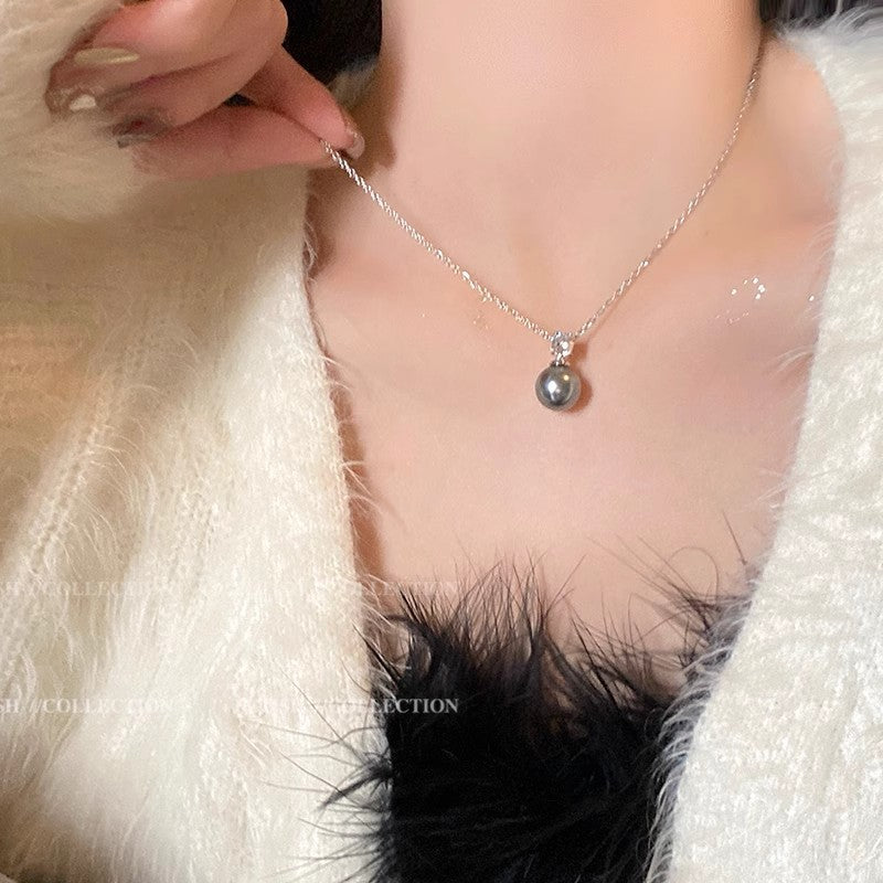 Pearl Necklace Special-Interest Design High-Grade Light Luxury Clavicle Chain Love Pendant Ornaments Wholesale