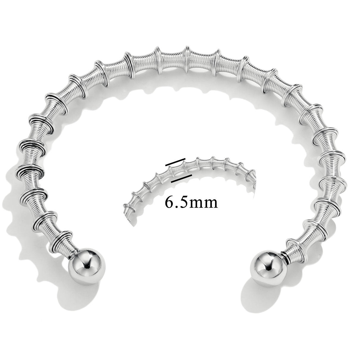 Stainless Steel Bohemian Bracelet  Titanium Steel Spring Adjustable Bracelet Women's Woven Bracelet