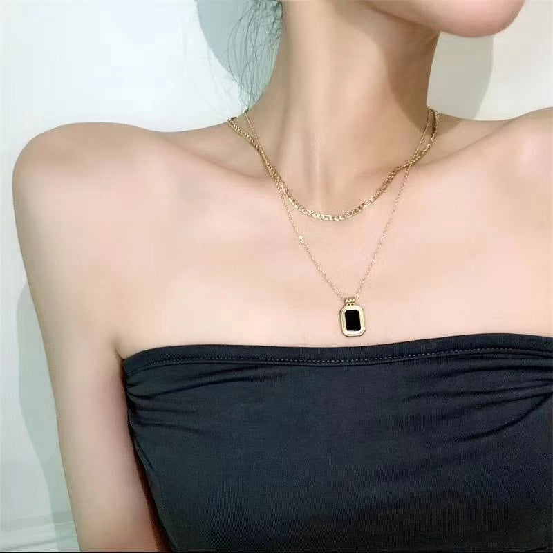 Titanium Steel Necklace Women's Light Luxury Personalized Clavicle Chain Necklace