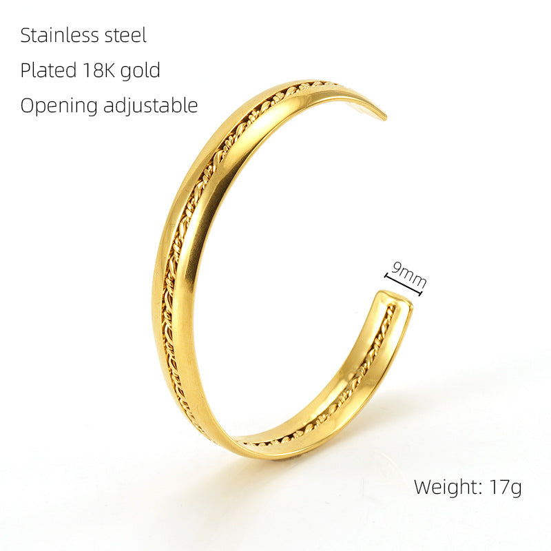 GOLD  Titanium Steel Bracelet