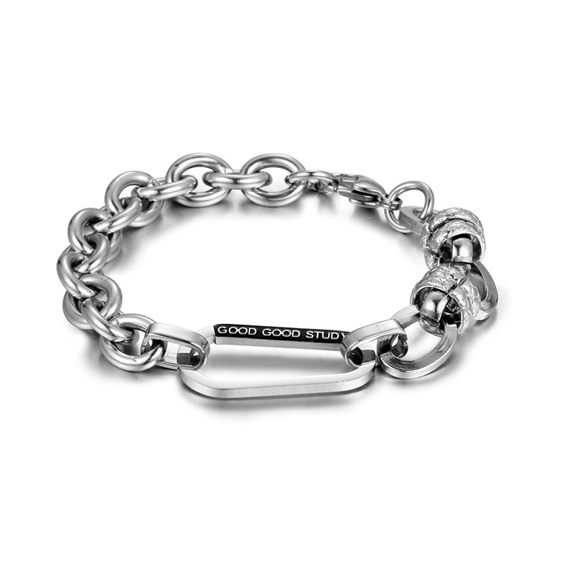 Stitching Men's Titanium Steel Bracelet