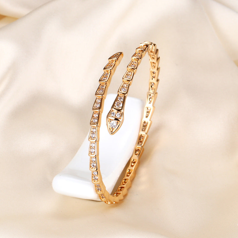 Diamond Snake Bone Bracelet Female Elegant High-Grade Bracelet