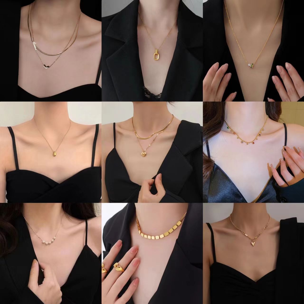 Titanium Steel Necklace Women's Light Luxury Personalized Clavicle Chain Necklace