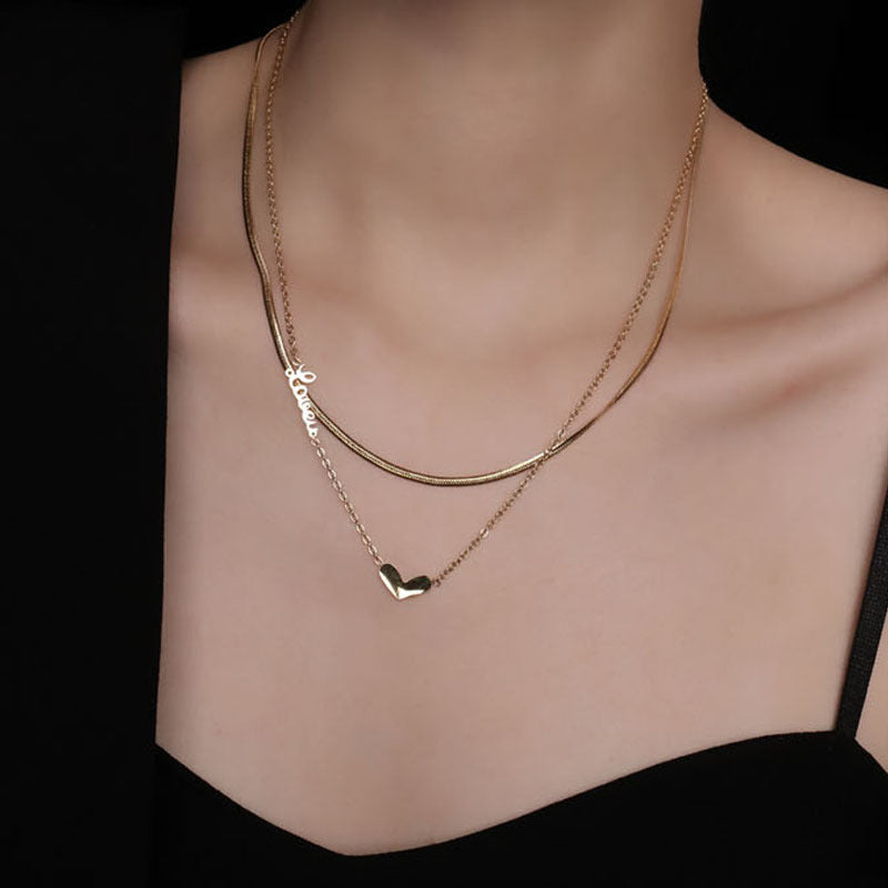 Titanium Steel Necklace Women's Light Luxury Personalized Clavicle Chain Necklace