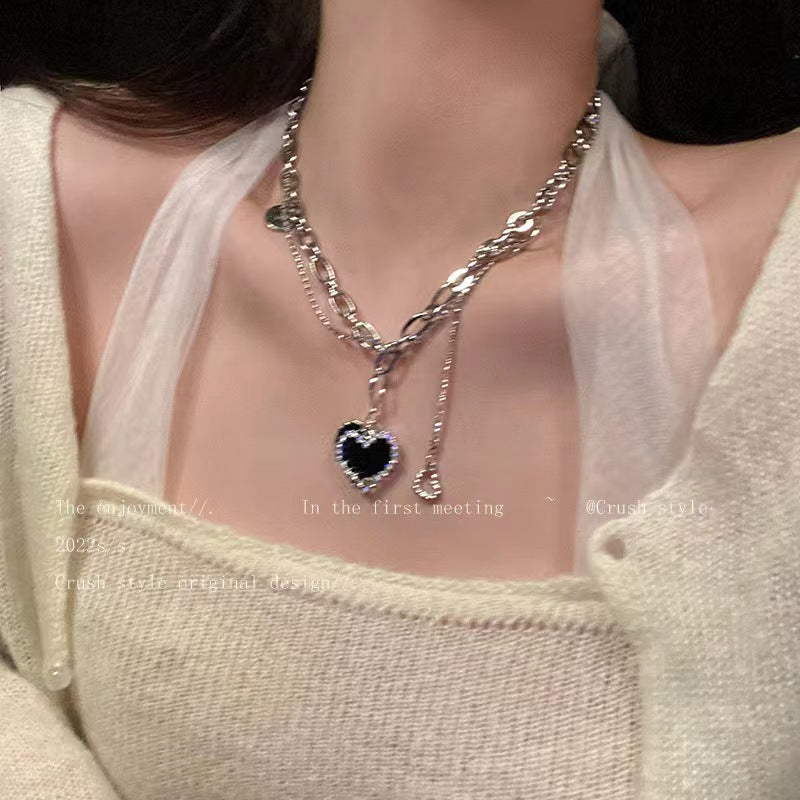 Pearl Necklace Special-Interest Design High-Grade Light Luxury Clavicle Chain Love Pendant Ornaments Wholesale