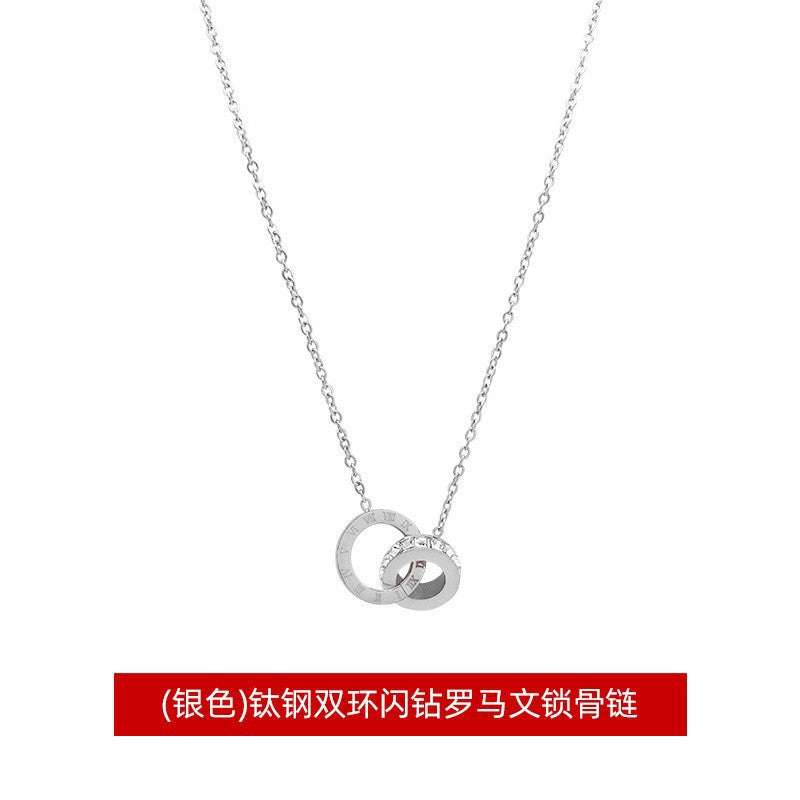 Titanium Steel Necklace Women's Light Luxury Personalized Clavicle Chain Necklace