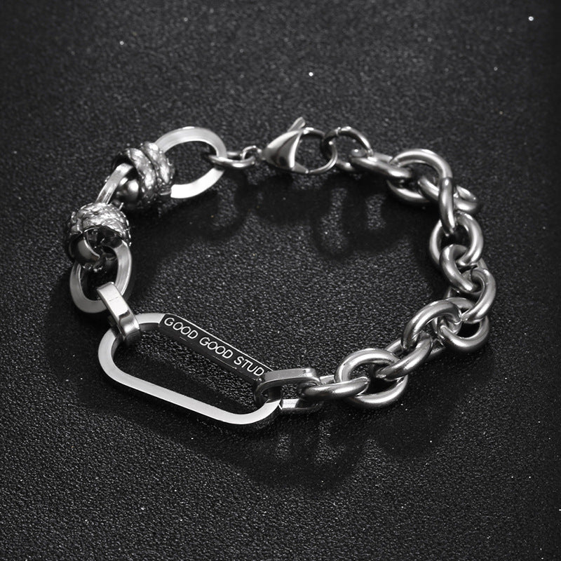 Stitching Men's Titanium Steel Bracelet