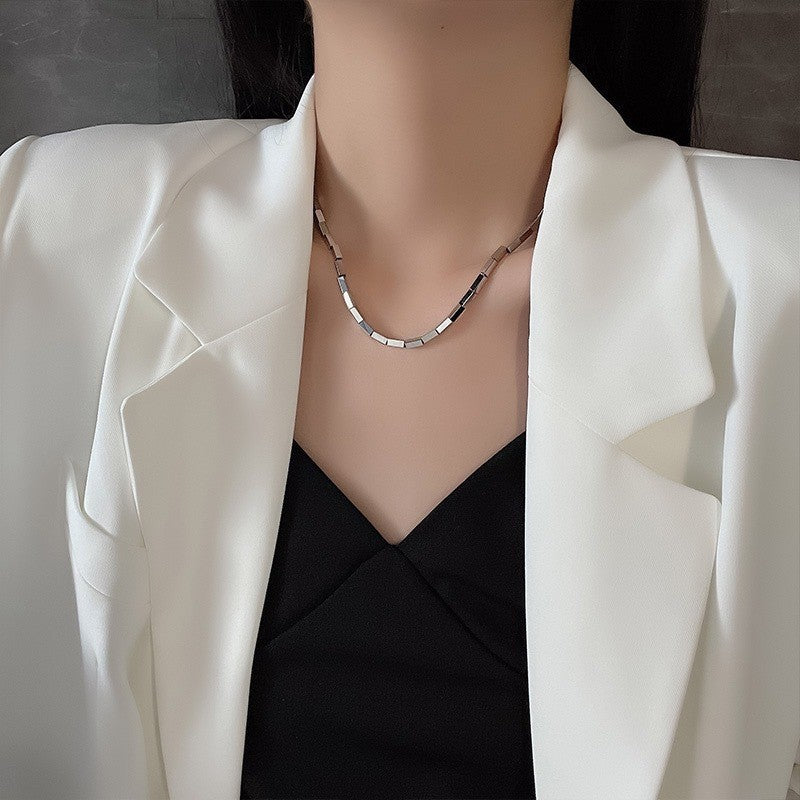 Titanium Steel Necklace Women's Light Luxury Personalized Clavicle Chain Necklace