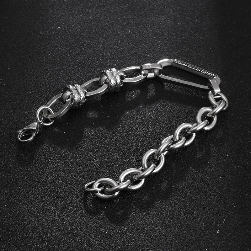 Stitching Men's Titanium Steel Bracelet